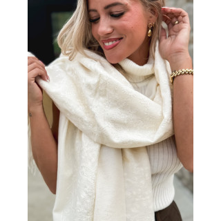 Echarpe à motifs Lidya - Ecru