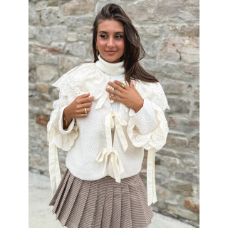 Veste en Teddy Hariette - Ecru