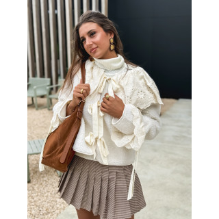 Veste en Teddy Hariette - Ecru