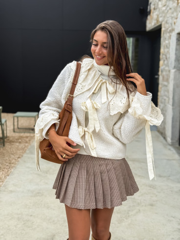 Veste en Teddy Hariette - Ecru