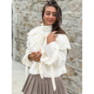 Veste en Teddy Hariette - Ecru