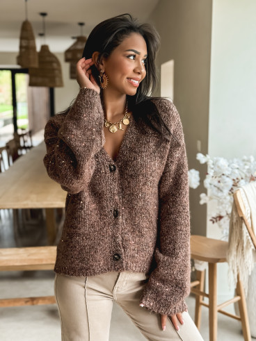 Gilet Tess - Chocolat