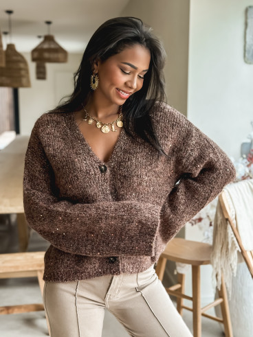 Gilet Tess - Chocolat