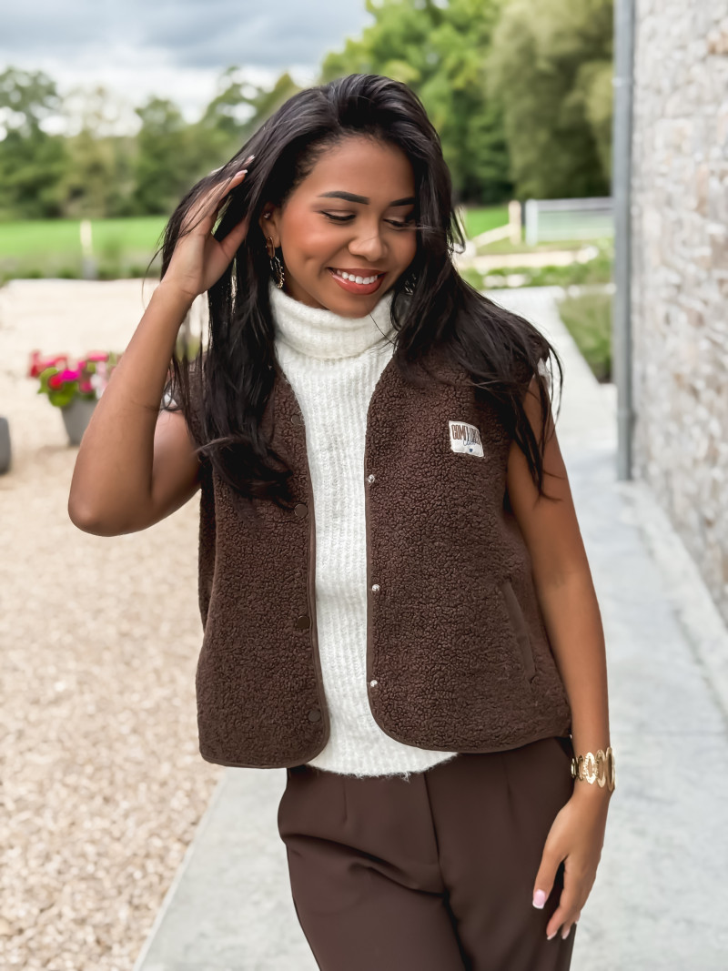 Gilet sans manches Mimi - Chocolat