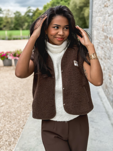Gilet sans manches Mimi - Chocolat