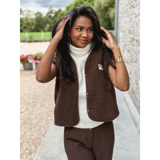 Gilet sans manches Mimi - Chocolat