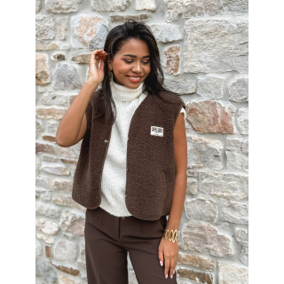 Gilet sans manches Mimi - Chocolat