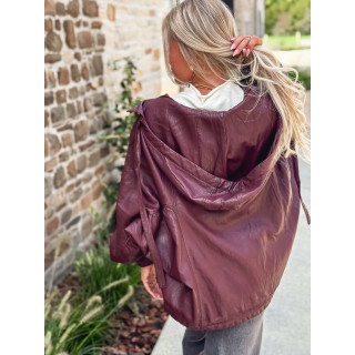 Veste en simili cuir Odélisse - Bordeaux