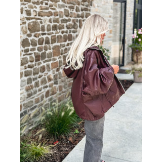 Veste en simili cuir Odélisse - Bordeaux