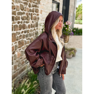 Veste en simili cuir Odélisse - Bordeaux