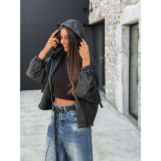 Veste en simili cuir Odélisse - Noir
