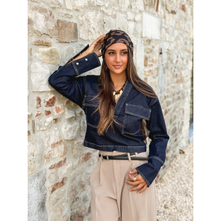 Chemise en jeans Aerys - Bleu foncé