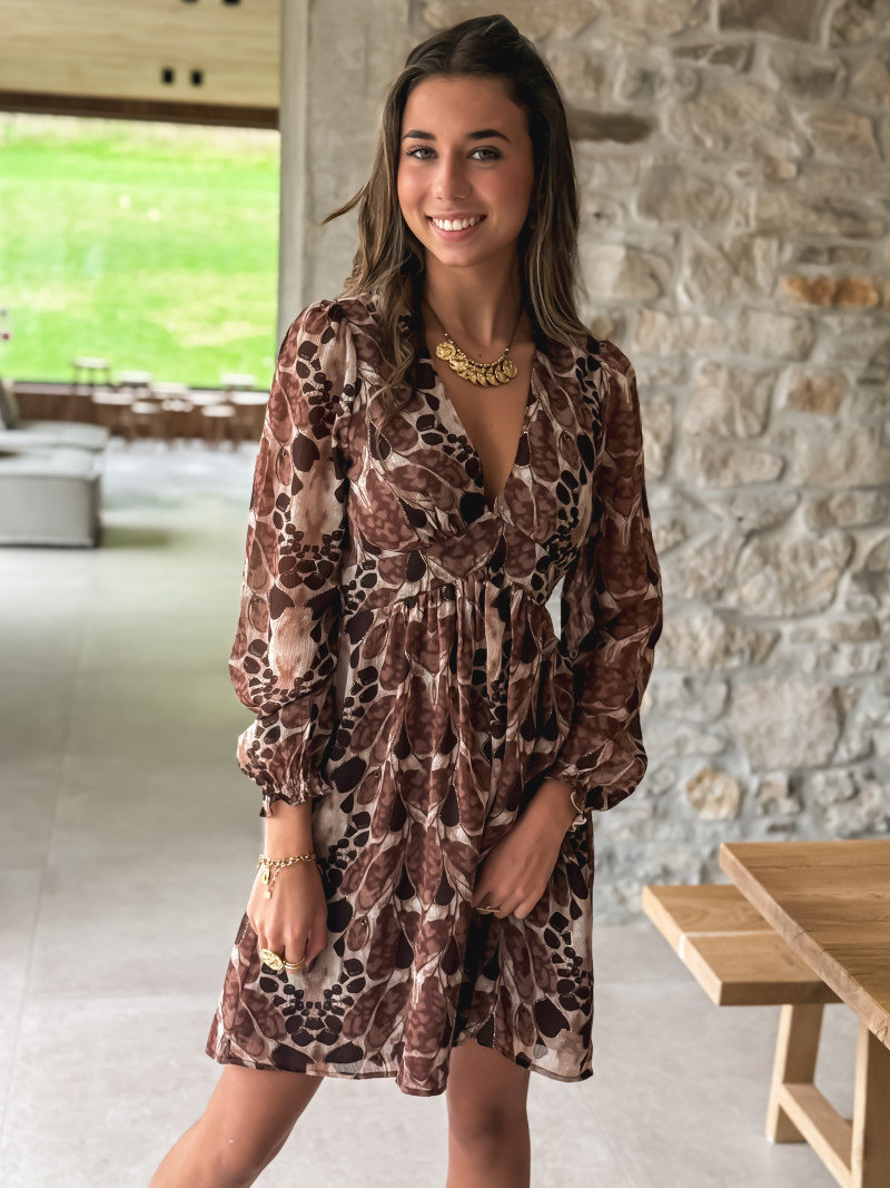 Robe courte Mairi - Chocolat