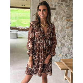 Robe courte Mairi - Chocolat