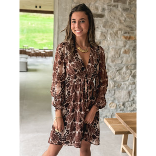 Robe courte Mairi - Chocolat