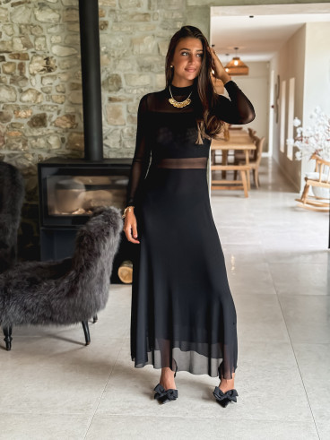 Robe longue Jéana - Noir