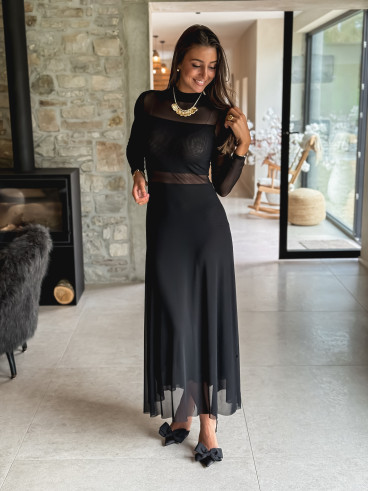Robe longue Jéana - Noir