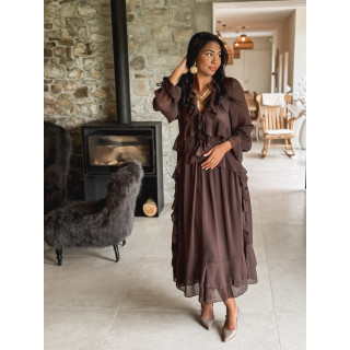 Robe longue Loulia - Chocolat