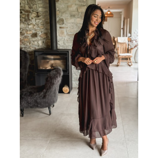 Robe longue Loulia - Chocolat