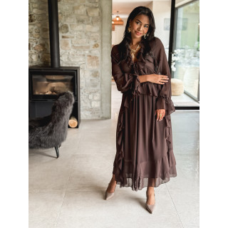 Robe longue Loulia - Chocolat