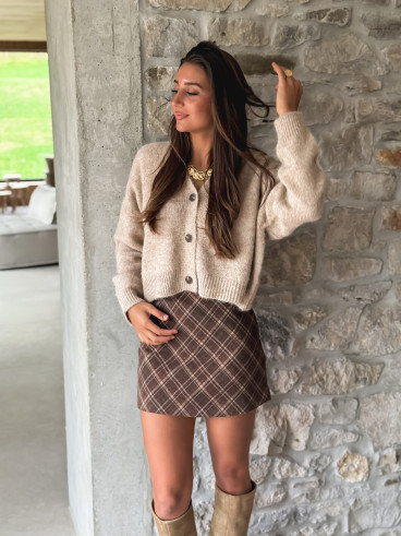 Jupe courte Lalya - Marron