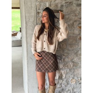 Jupe courte Lalya - Marron