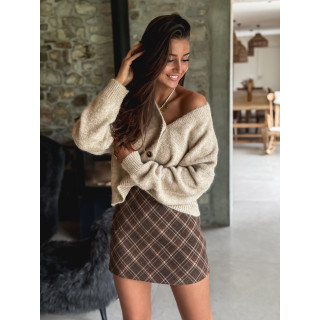 Jupe courte Lalya - Marron