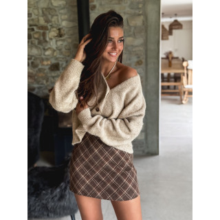Jupe courte Lalya - Marron