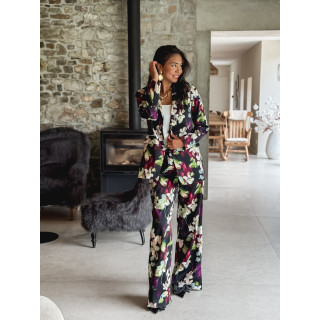 Blazer à fleurs Florenya - Noir