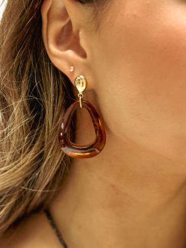 Boucles d'oreilles Cassilda - Chocolat