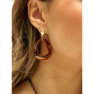 Boucles d'oreilles Cassilda - Chocolat