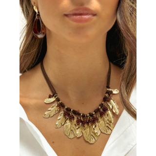 Collier Pocanthas - Doré/Chocolat