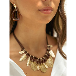 Collier Pocanthas - Doré/Chocolat