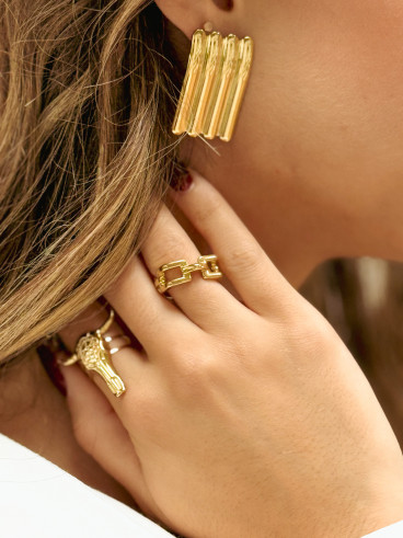 Boucles d'oreilles Noüa - Doré