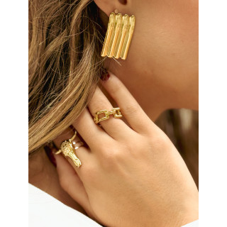 Boucles d'oreilles Noüa - Doré