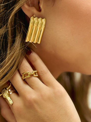 Boucles d'oreilles Noüa - Doré