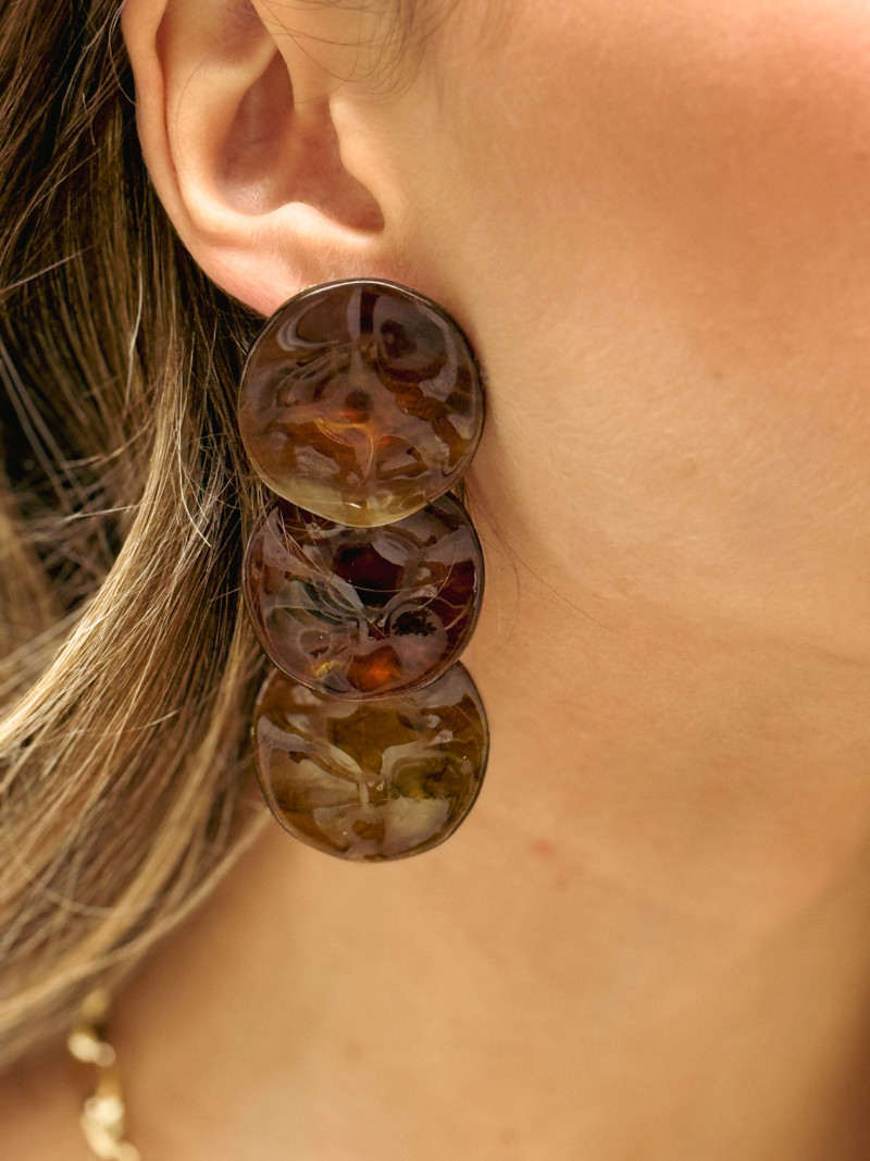 Boucles d'oreilles Arlette - Chocolat