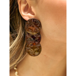 Boucles d'oreilles Arlette - Chocolat