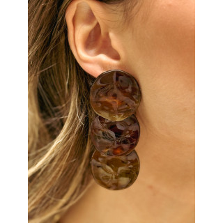 Boucles d'oreilles Arlette - Chocolat