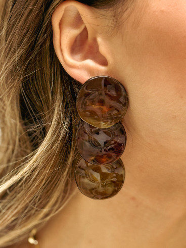 Boucles d'oreilles Arlette - Chocolat