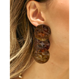 Boucles d'oreilles Arlette - Chocolat