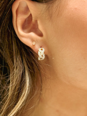 Boucles d'oreilles Danielle - Doré/Argenté