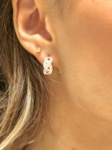 Boucles d'oreilles Danielle - Doré/Argenté