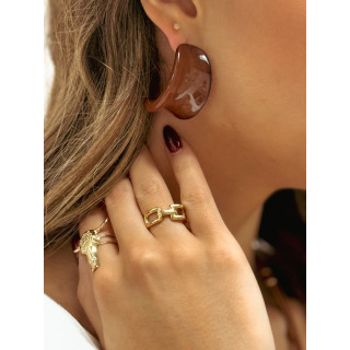 Boucles d'oreilles Madola - Chocolat