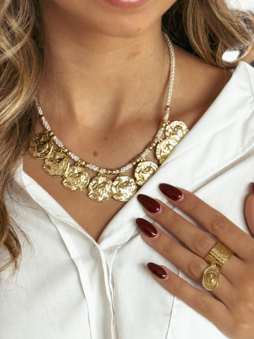Collier Téana - Doré/Beige
