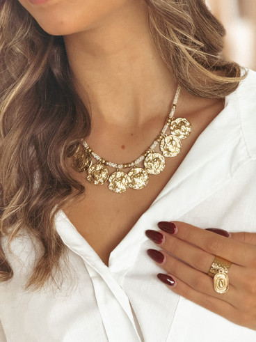Collier Téana - Doré/Beige