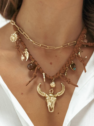 Collier Jessy - Marron/Doré