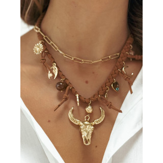 Collier Jessy - Marron/Doré