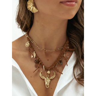 Collier Jessy - Marron/Doré
