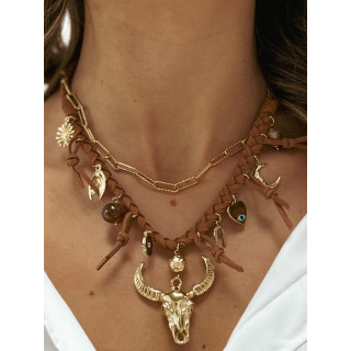 Collier Jessy - Marron/Doré